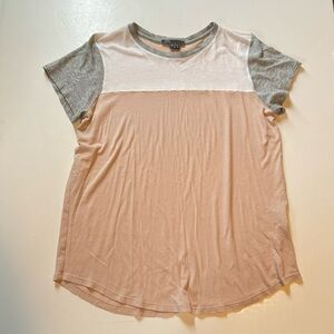 Vince Color Block T-shirt size Medium, Dusty Pink